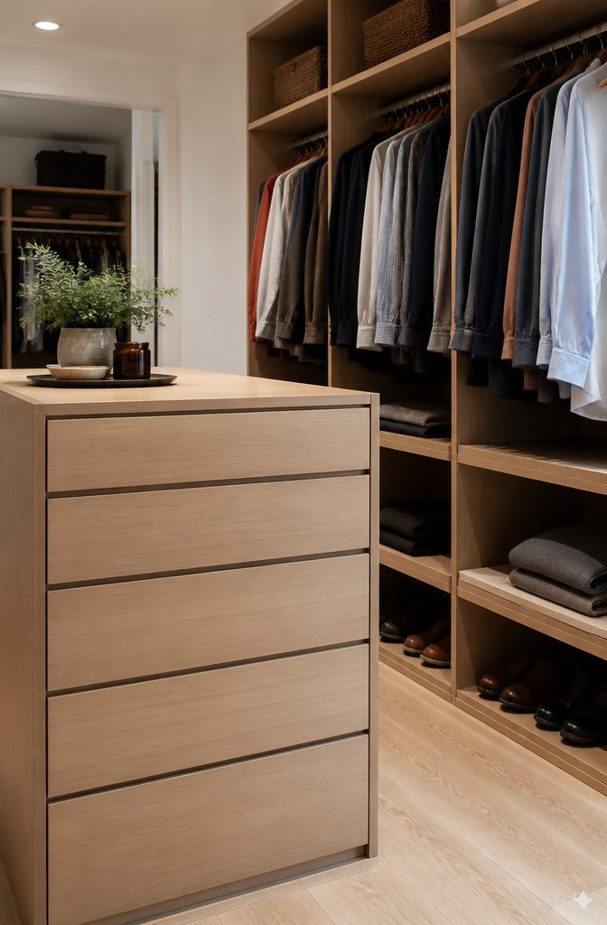 Closet drawers neatly holding socks and accessories.