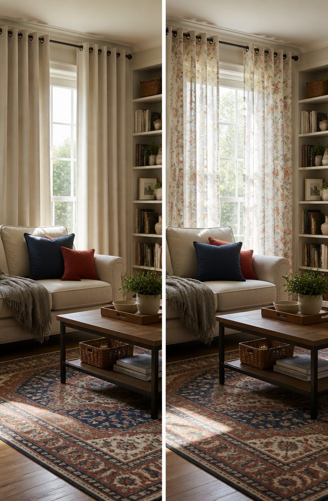 Drapes for Living Room: 6 Styles to Know Before You Buy 8 A selection of drapes showcasing different styles and fabrics.
