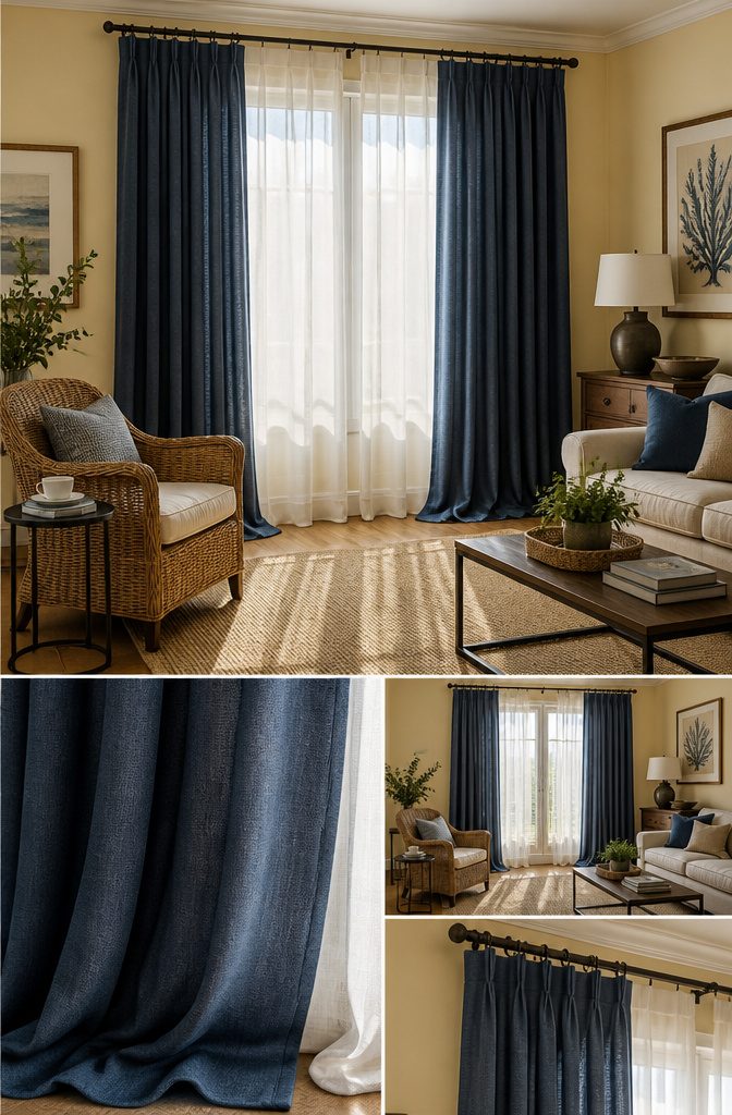 Drapes for Living Room: 6 Styles to Know Before You Buy 10 Sheer and drape layers over a window for light management.