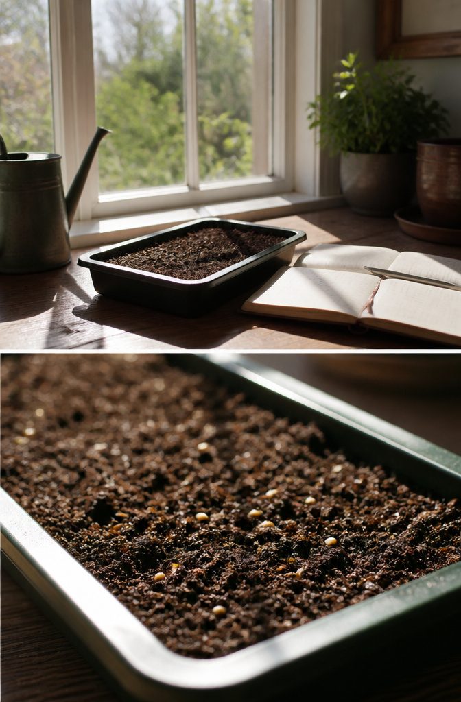 Seeds buried at various depths in soil for germination.