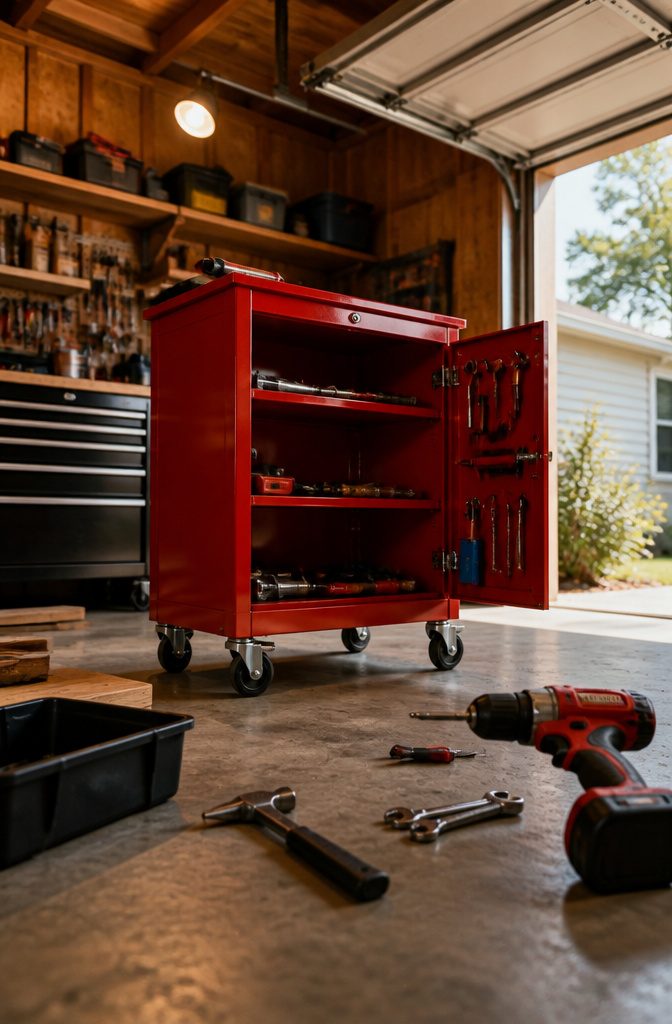 Metal Garage Cabinet Types: Wall, Floor, Rolling, Freestanding & Steel Gauges 4 Rolling Cabinets