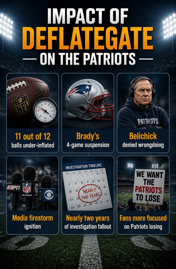 Information image titled 'Impact of Deflategate on the Patriots'.