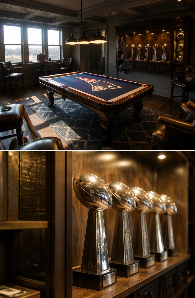 A graphic showing the Patriots' fourth title and its impact on public perception.